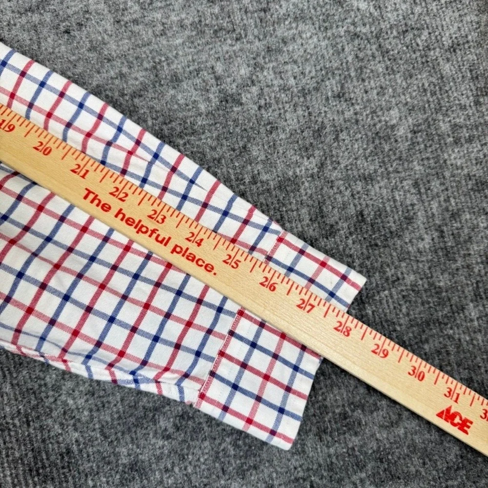 Polo Ralph Lauren Mens 2XLT Tall Red Navy Tattersall Check Cotton Button Down